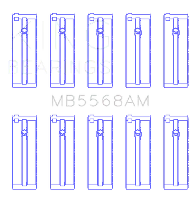 King Engine Bearings Honda D16A/Y/Z H22A4 F23A (Size +0.50mm) Main Bearing Set - MB5568AM0.5 Instant Buy