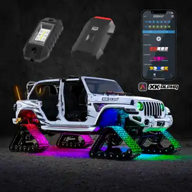 XK Glow RGBW Addressable LED Rock Light Kits Advanced XKalpha App Controlled - AP-ROCK-ADV Wholesale