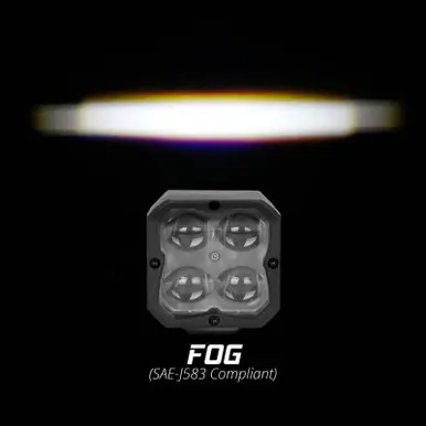 Get Yours XK Glow XKchrome 20w LED Cube Light w/ RGB Accent Light - Fog Beam - XK065001-FO