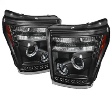 Spyder Ford Super Duty 11-15 Projector Headlights CCFL Halo DRL Blk Low 9006 PRO-YD-FS11-CCFL-BK - 5071729 One Day Deal