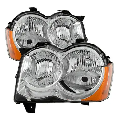 Xtune Jeep Grand Cherokee 08-10 Halogen Model OnlyOEM Style Headlights Chrome HD-JH-JGC08-AM-C - 9034527 Authentic