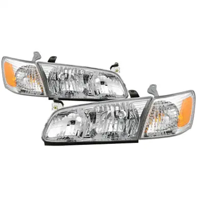 xTune 00-01 Toyota Camry 4pc OEM Style Headlights w/Corner Lights - Chrome (HD-JH-TCAM00-SET-C) - 9042812 Price Drop