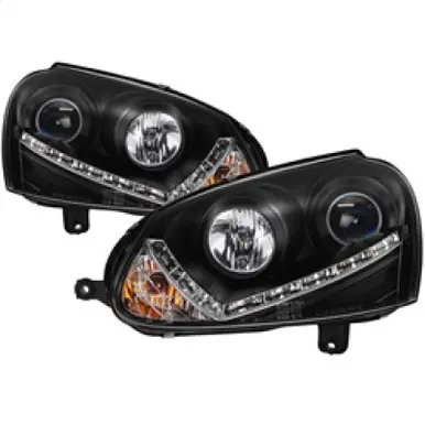 Spyder Volkswagen GTI 06-09/Jetta 06-09 Xenon/HID Model Only - DRL Black PRO-YD-VG06-HID-DRL-BK - 5017529 Holiday Sale