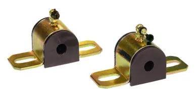 Time-Limited Prothane Universal 90 Deg Greasable Sway Bar Bushings - 1/2in - Type B Bracket - Black - 19-1201-BL