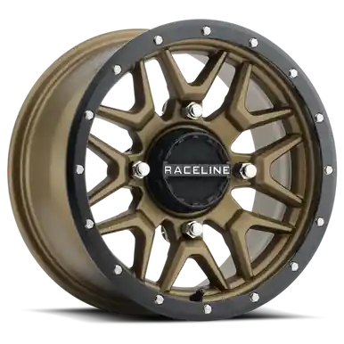 Raceline A94BZ Krank 14x7in / 4x137 BP / 10mm Offset / 110.18mm Bore - Bronze & Black Lip Wheel - A94BZ-47037+10 Hot Picks