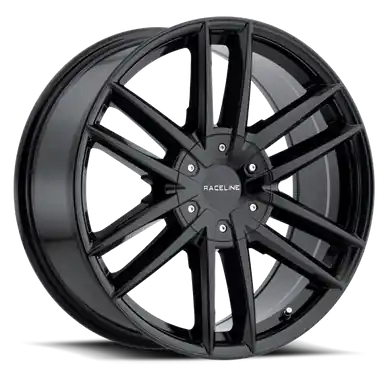 Certified Raceline 158B Impulse 20x8.5in / 6x139.7/6x135 BP / 15mm Offset / 106.1mm Bore - Gloss Black Wheel - 158B-28566+15