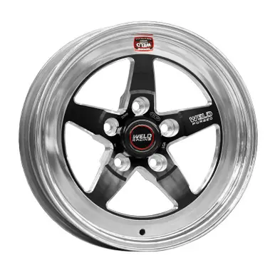 Worldwide Shipping Weld S71 15x9 / 5x4.75 BP / 6.5in. BS Black Wheel (Medium Pad) - Non-Beadlock - 71MB-509B65A