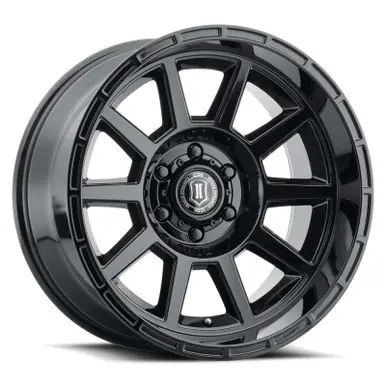 Fast Shipping ICON Recoil 20x10 5x150 -24mm Offset 4.5in BS Gloss Black Wheel - 6220105545GB
