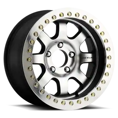 Raceline RT260 Avenger 17x8.5in/6x139.7 BP/-32mm Offset/107.95mm Bore - Black & MACH. Beadlock Wheel - RT260-78560-D-32 Money Back Guarantee