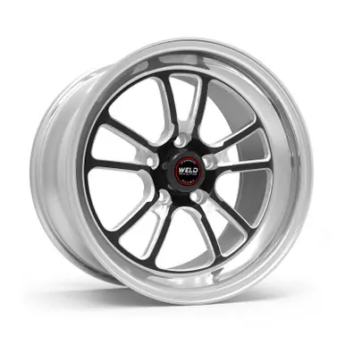 Weld S70 RT-S 18x10in / 5x114.3 BP / 7.1in. BS - Black Center - Polished Shell Wheel - 70HB8100A71A Worldwide Shipping