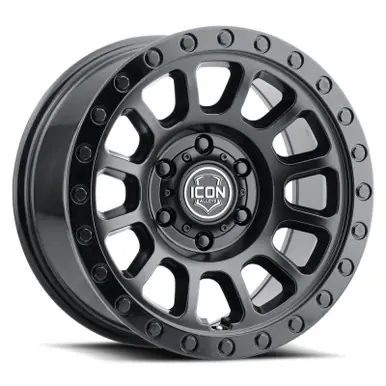 Crafted ICON Hulse 18x9 x5 -12mm Offset 4.5in BS Double Black - 8018907345DB
