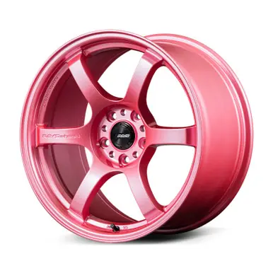 Worldwide Shipping Gram Lights 57CR 18x9.5 +12 5x114.3 Sakura Pink Wheel (w/ Center Cap & No. 21 BK Air Valve) - WGCRX12EPPC