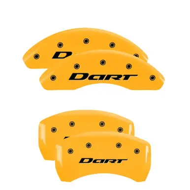 MGP 4 Caliper Covers Engraved Front & Rear With out stripes/Dart Yellow finish black ch - 12199SDR1YL Viral