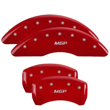 Wholesale MGP 4 Caliper Covers Engraved Front & Rear MGP Red finish silver ch - 22055SMGPRD