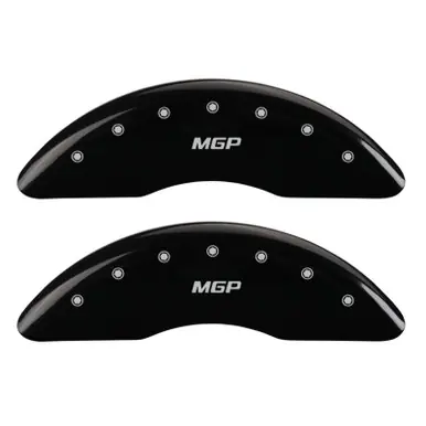 Mega Sale MGP 4 Caliper Covers Engraved Front & Rear MGP Black finish silver ch - 28176SMGPBK