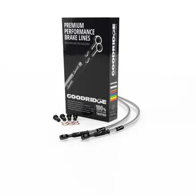 Best Seller Goodridge 99-05 Harley-Davidson FXDX Black Front Brake Line w/Clear Fitting - HD0060-3FB-CL