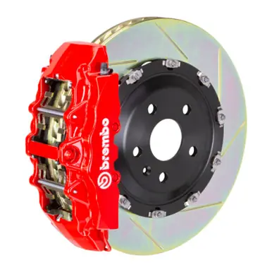 Bulk Order Brembo 02-08 G500/03-04 G55/09-18 G550 Fr GT BBK 8 Piston Cast 365x34 2pc Rotor Slotted Type1-Red - 1G2.8501A2