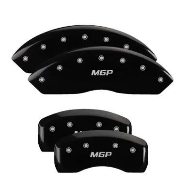 MGP 4 Caliper Covers Engraved Front & Rear MGP Black Finish Silver Characters 2011 Kia Optima - 21187SMGPBK Trusted Brand