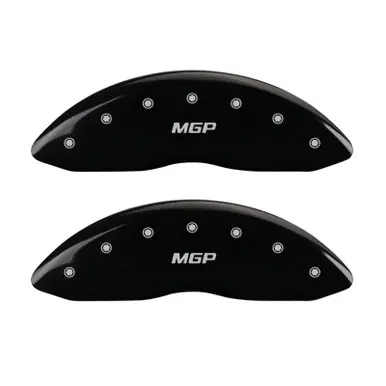 MGP 4 Caliper Covers Engraved Front & Rear MGP Black finish silver ch - 56002SMGPBK Markdown