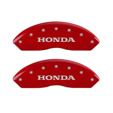 MGP 4 Caliper Covers Engraved Front & Rear Honda Red finish silver ch - 20211SHONRD High Quality