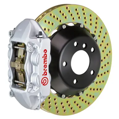 Brembo 03-08 SL55 AMG(Excl Black Series) Rr GT BBK 4Pist Cast 380x28 2pc Rotor Drilled-Silver - 2P1.9011A3 Big Sale