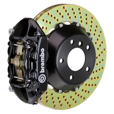 Best Choice Brembo 06-13 S63 AMG (W216) Rear GT BBK 4 Piston Cast 380x28 2pc Rotor Drilled-Black - 2P1.9006A1