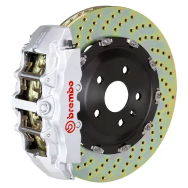 Brembo 06-12 S3 (8P) Front GT BBK 6 Piston Cast 380x34 2pc Rotor Drilled-Silver - 1N1.9011A3 Fan Favorite