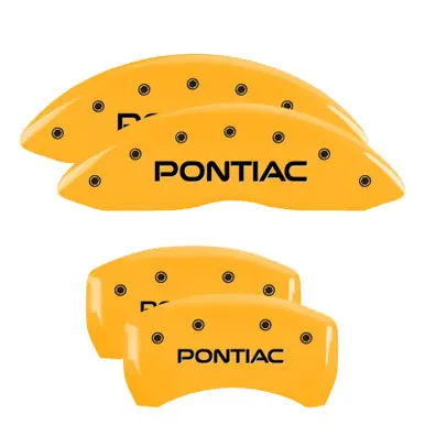 MGP 4 Caliper Covers Engraved Front & Rear Pontiac Yellow Finish Black Char 2001 Pontiac Firebird - 18028SPOPYL Don’t Miss Out