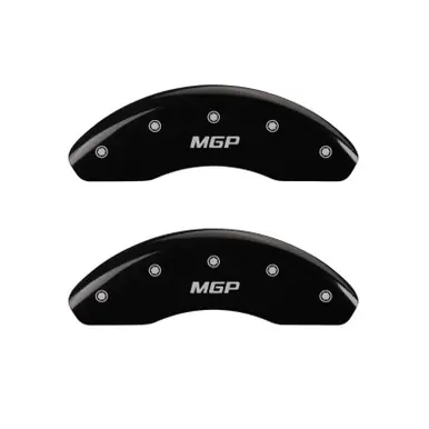 Express Delivery MGP 4 Caliper Covers Engraved Front & Rear MGP Black finish silver ch - 23142SMGPBK