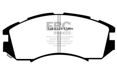 Worldwide Shipping EBC 92-96 Subaru Impreza 1.8 (2WD) (13in Wheels) Ultimax2 Front Brake Pads - UD470