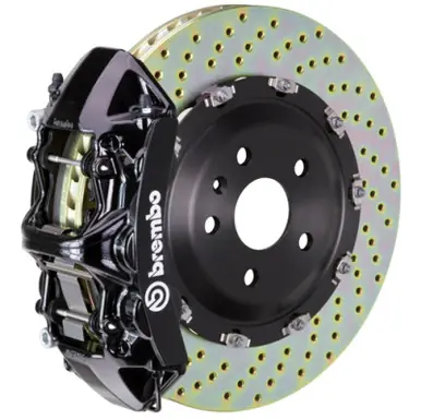 Brembo 04-08 S4 (B6/B7) Front GT BBK 6 Piston Cast 365x34 2pc Rotor Drilled-Black - 1N1.8511A1 Deal