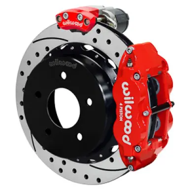 Worldwide Shipping Wilwood 88-98 GM C1500 Superlite Rear Elec. Parking Brake Kit 12.88in SRP Rotor 3.25in Offset - Red - 140-18044-DR
