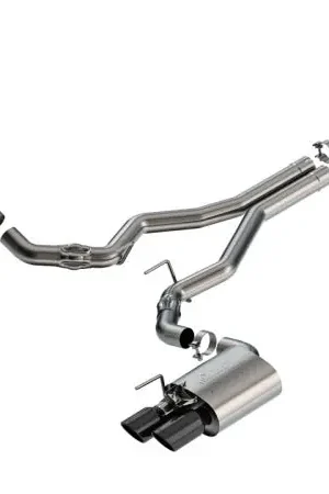 Handmade Borla 2024 Ford Mustang GT 5.0L V8 w/ Active Exhaust ATAK Cat-Back Exhaust System - Black Chrome