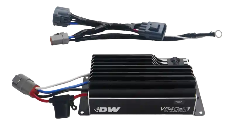 While Supplies Last DeatschWerks VB40AX1 Voltage Booster with Plug-N-Play Harness for 10-25 Ford Mustang