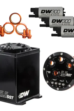 Best Price DeatschWerks 5.5L Modular Surge Tank Includes 3 DW300 Fuel Pumps