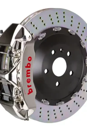 Worldwide Shipping Brembo 03-07 Cayenne/S/Turbo Fr GTR BBK 6Pis Billet 405x34 2pc Rotor Drilled-Nickel