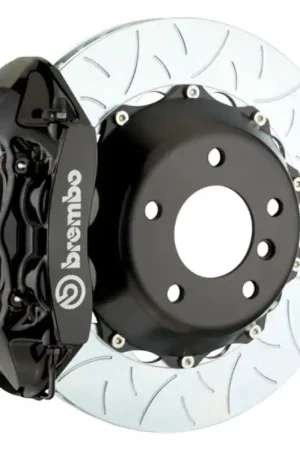Authentic Brembo 03-07 Cayenne/S/Turbo Rr GT BBK 4Pis Cast 380x28 2pc Rotor Slotted Type3-Black