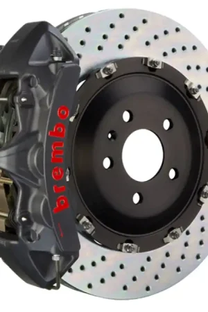 Weekend Sale Brembo 11-23 Charger w/V8 Exc AWD/SRT8 Fr GTS BBK 6Pis Cast 380x34 2pc Rotor Drilled-Black HA