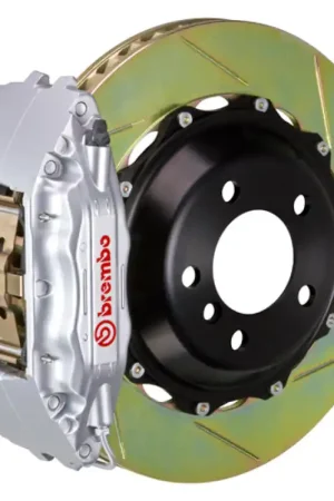 While Supplies Last Brembo 06-08 997.1 (Excl. PCCB) Front GT BBK 6 Piston Cast 355x32 2pc Rotor Slotted Type1-Silver