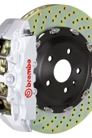 Bargain Brembo 02-08 G500/03-04 G55/09-18 G550 Front GT BBK 8 Piston Cast 380x34 2pc Rotor Drilled-Silver