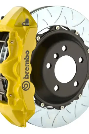 Warranty Included Brembo 13-17 Q5 3.0T/TDI/Hybrid Front GT BBK 6 Piston Cast 380x32 2pc Rotor Slotted Type3- Yellow
