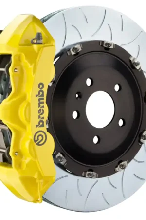 Affordable Brembo 03-07 Cayenne/S/Turbo Fr GT BBK 6Pis Cast 405x34 2pc Rotor Slotted Type3-Yellow